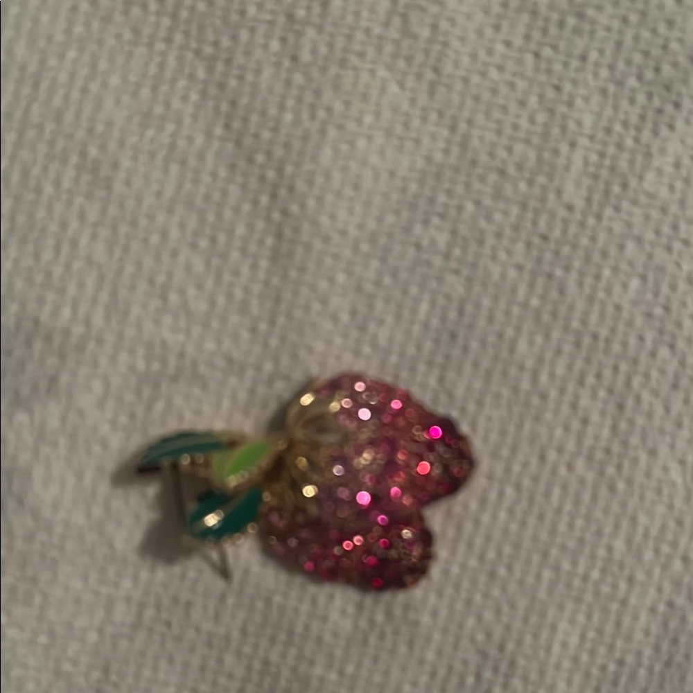 Piper Pink Glittery Cherry Pin